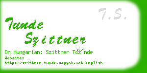 tunde szittner business card